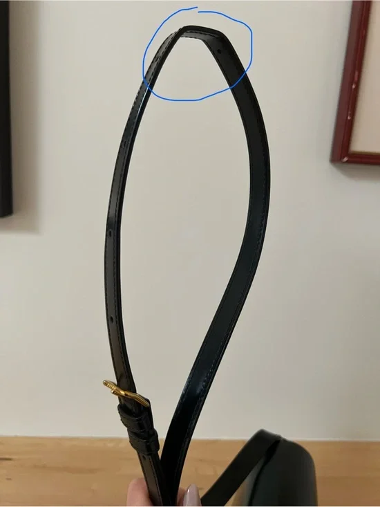 Authentic Celine Teen Triomphe Bag Black Shiny Calfskin - Picture 13 of 14